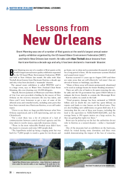 Lessons from New Orleans