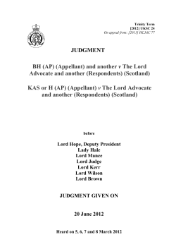 JUDGMENT BH (AP) (Appellant) and another v The Lord Advocate