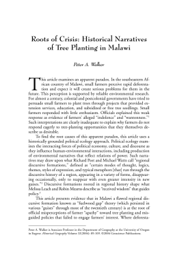 Roots of Crisis: Historical Narratives of Tree Planting in Malawi