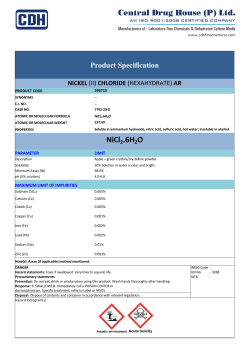 NiCl2.6H2O - CDH Fine Chemicals