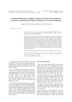 Peripheral blood and lymphatic organs in BALB/c mice