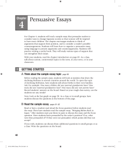 Persuasive Essays