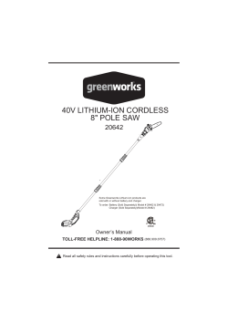 8" pole saw 40v lithium-ion cordless