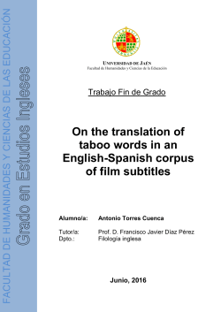 On the translation of taboo words in an English-Spanish