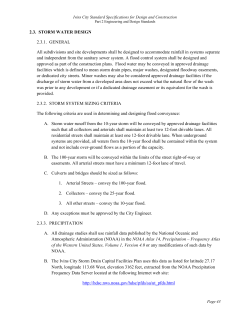 2.3 Storm Water Design