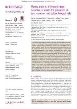 Market analyses of livestock trade networks to inform the prevention