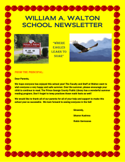 william a. walton elementary school newsletter