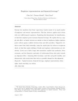 Employee representation and financial leverage