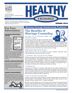 The Benefits of Marriage Counseling