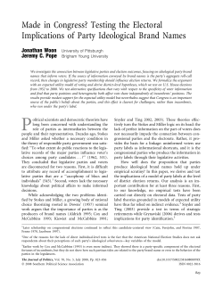 Made in Congress? Testing the Electoral Implications of Party