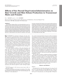 Effects of Sex Steroid Deprivation/Administration on Hair Growth and