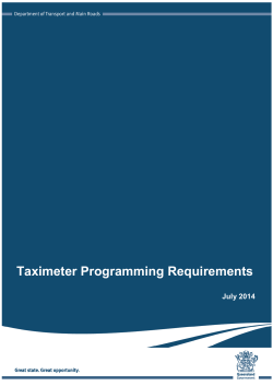 Taximeter Programming Requirements