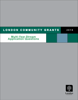 Multi-Year Application Questions February 24, 2016