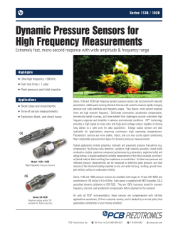 Dynamic Pressure Sensors for High Frequency Measurements