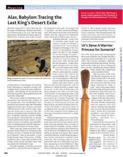 Alas, Babylon: Tracing the Last King`s Desert Exile