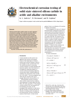 Electrochemical corrosion testing of solid state sintered