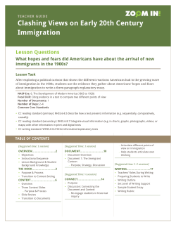 Clashing Views on Early 20th Century Immigration