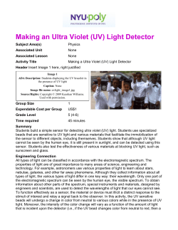 Making an Ultra Violet (UV) Light Detector