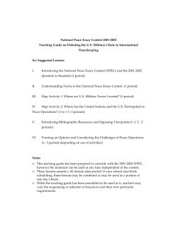 Teaching Guide on Debating the U.S. Military`s Role in International