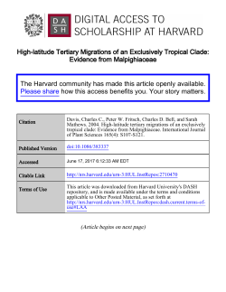High-latitude Tertiary Migrations of an Exclusively Tropical Clade