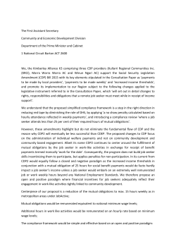 Kimberley Alliance - Department of the Prime Minister and Cabinet