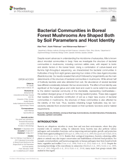 Bacterial Communities in Boreal Forest Mushrooms Are Shaped