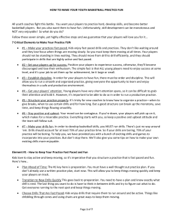 How to Make your Youth BB Practice Fun