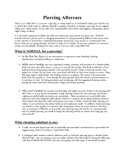 Piercing Aftercare - Lucky Strike Tattoo