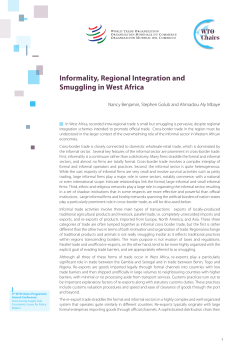 Informality, Regional Integration and Smuggling in West Africa