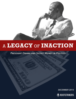 Legacy of Inaction: President Obama and Secret