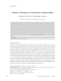 Ancillary techniques on directsmear aspirate slides