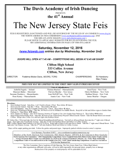 The New Jersey State Feis Syllabus