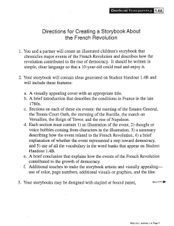 Directions for Creating a Storybook About the French Revolution