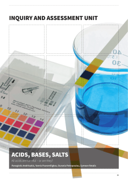 inquiry and assessment unit acids, bases, salts