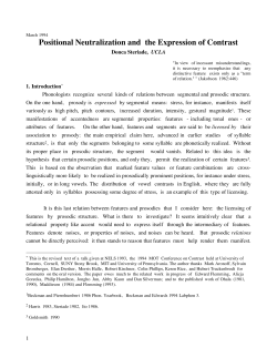 Positional Neutralization and the Expression of Contrast