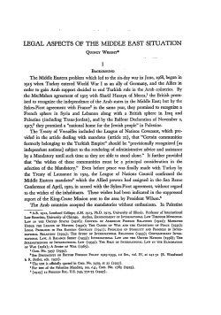 Legal Aspects of the Middle East Situation