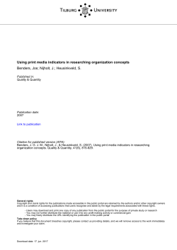 OW Benders Print QualQuan 2007 - Research portal