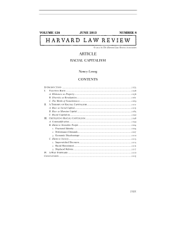 racial capitalism - Harvard Law Review
