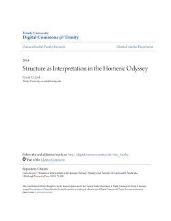 Structure as Interpretation in the Homeric Odyssey