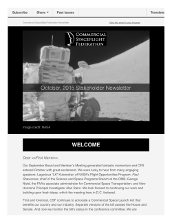 October, 2015 - Commercial Spaceflight Federation