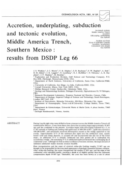 Accretion, Underplating, Subduction and Tectonic