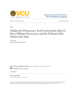 Soldiers for Democracy: Karl Loewenstein, John H. Herz, Militant