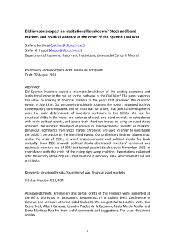 Financial Markets and Political Violence at the Onset of the Spanish