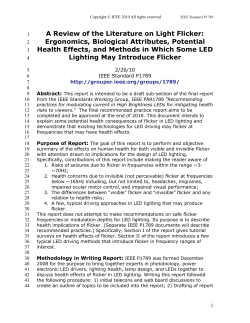 A Review of the Literature on Light Flicker - Working Group