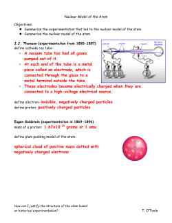 Nuclear Model of the Atom