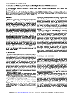 Activation of Mitomycin C by NADPH