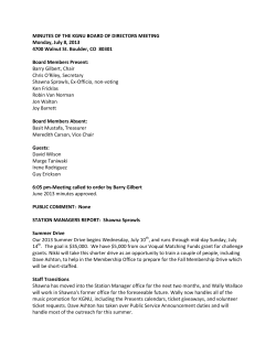 MINUTES OF THE KGNU BOARD OF DIRECTORS MEETING