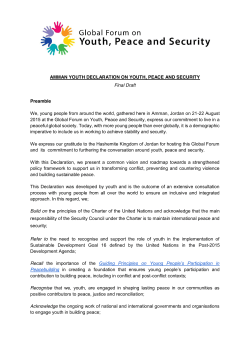 Amman Youth Declaration - UN