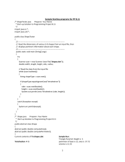 1 Sample Starting programs for PP 8.11