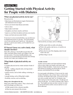 Physical Activity and Diabetes